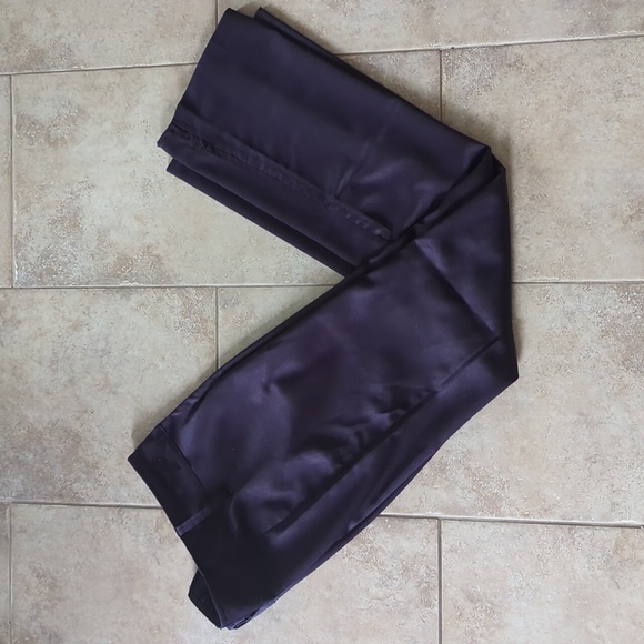 Dark purple satin pants - Picture 5 of 11